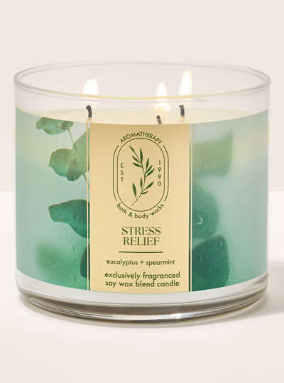 Bath and Bodyworks Aromatherapy Stress Relief candle, 3-wick