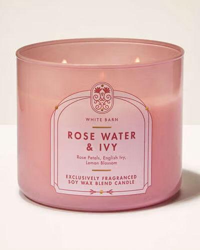 White Barn Rose Water and Ivy Candle, 3-wick